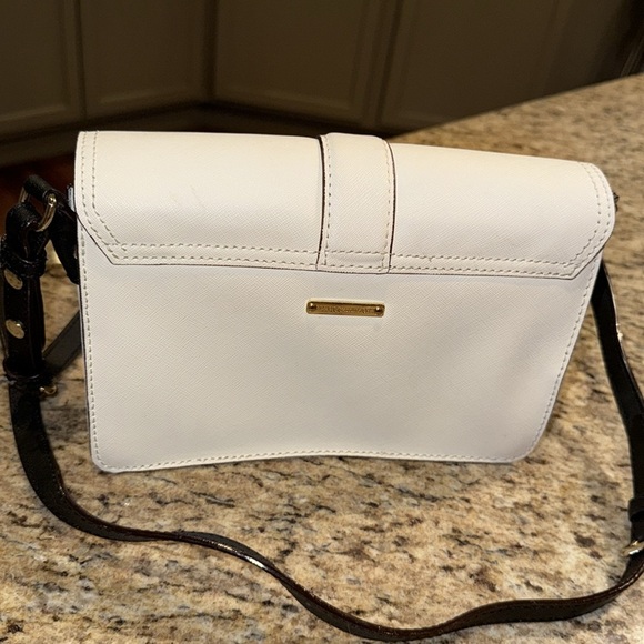 Rebecca Minkoff Hudson Moto Crossbody Bag White White Leather Shoulder Bag - Picture 3 of 5